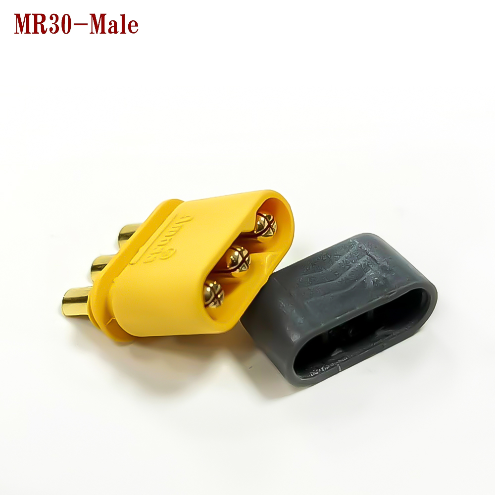 10 Paires Connecteurs MR30 Amass - Pour Batteries RC Lipo, 30A Max, Laiton Doré, Avec Gaines, Pour Drones Et Avions